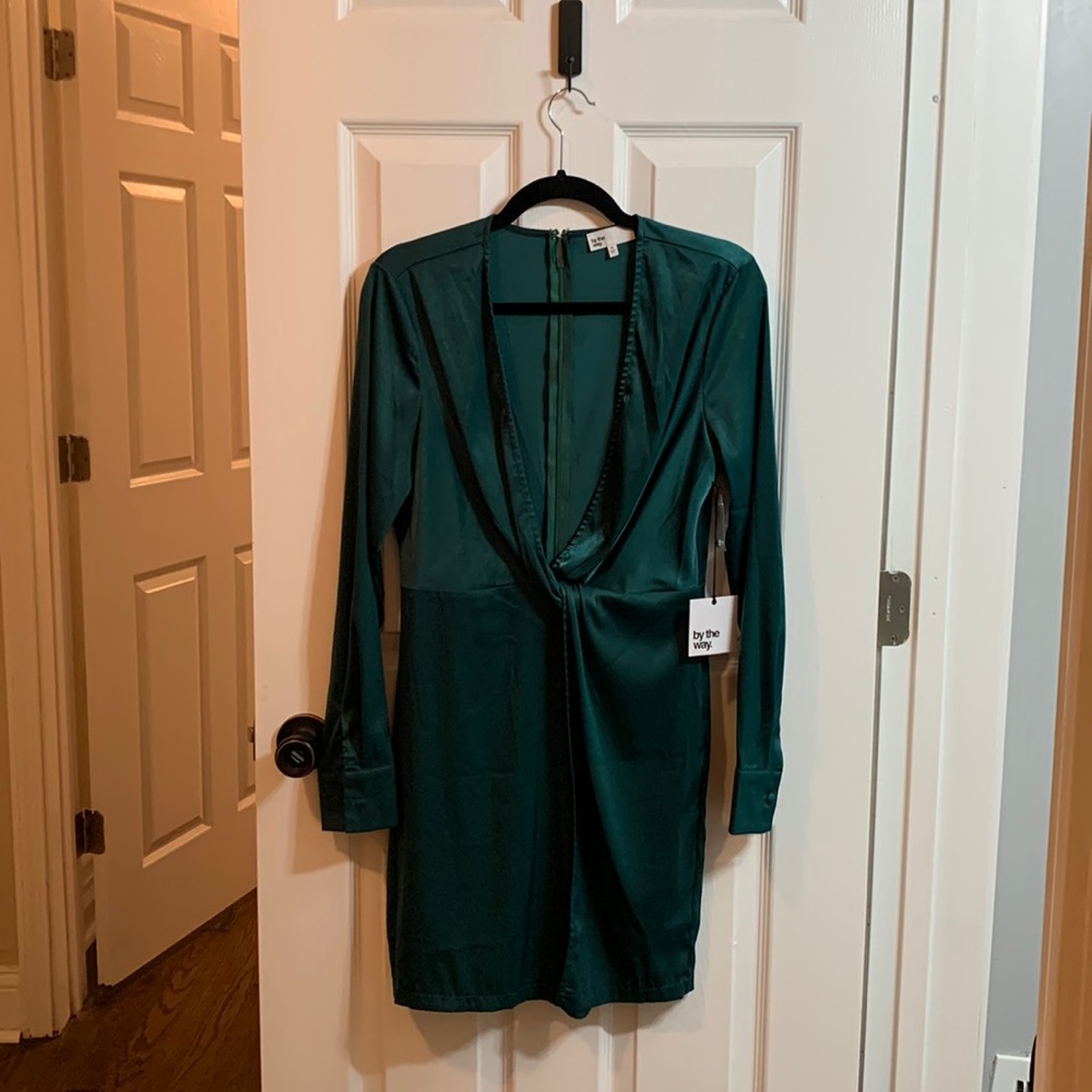 By the way. Deep V long sleeved dress